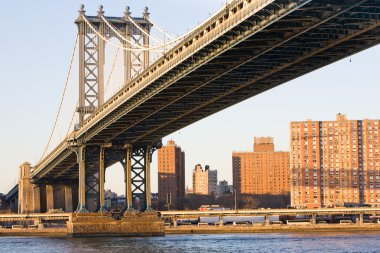 Manhattan Bridge in New York City clipart