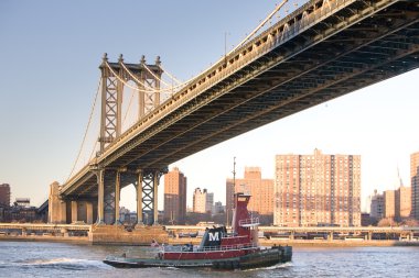 Manhattan Bridge in New York City clipart