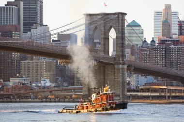 Brooklyn Bridge in New York City clipart