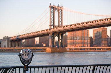 Manhattan Bridge in New York City clipart