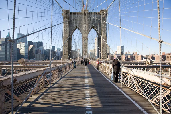 Γέφυρα του Μπρούκλιν στη Νέα Υόρκη — Φωτογραφία Αρχείου