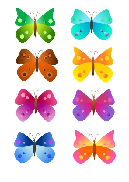 Duha motýli — Stockový vektor