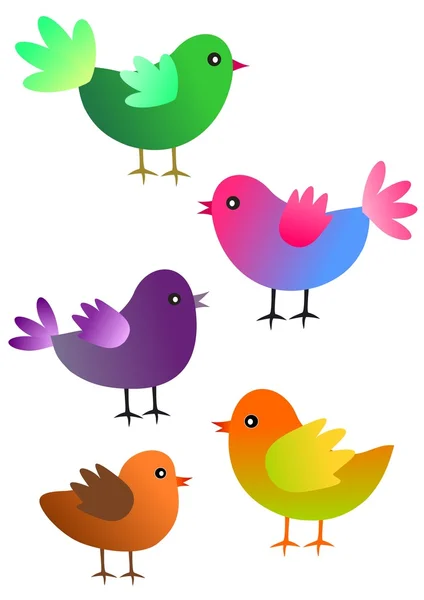 stock vector Decorative birds