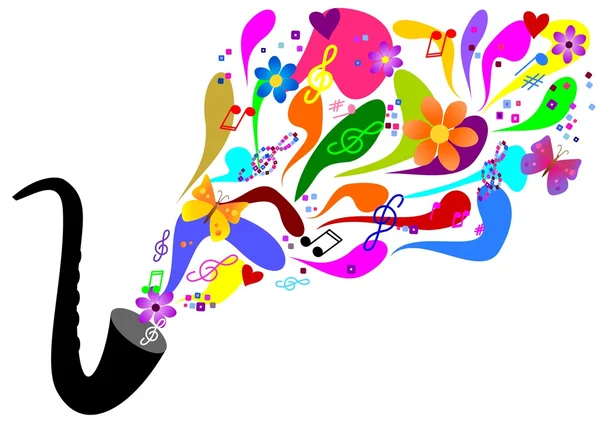 다채로운 음악 — 스톡 사진