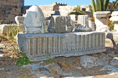 kos kasabasında bir şatoda üzerinde kalıntıları