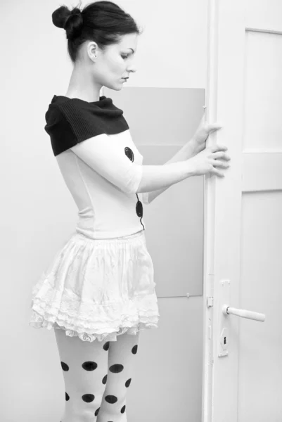 Girl in white — Stock Photo, Image