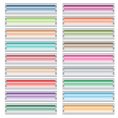 Web buttons set in pastel colors. clipart