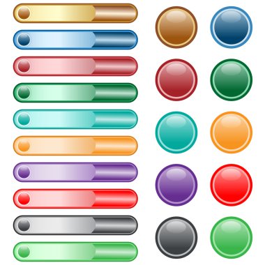 çeşitli renklerde Web düğmeleri ayarlamak
