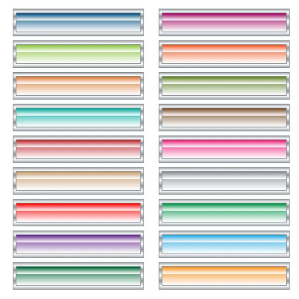 Botones web engastados en colores pastel . — Vector de stock