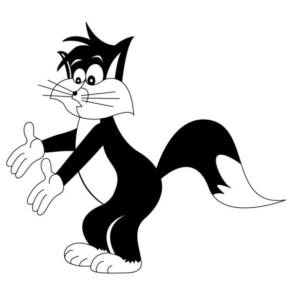Katzen-Cartoon-Figur — Stockvektor