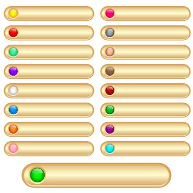 Web buttons gold clipart