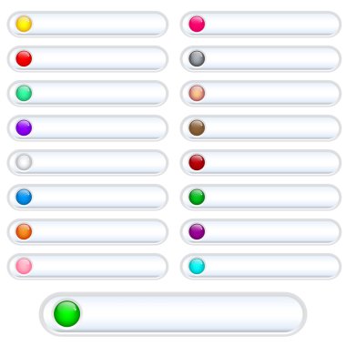 Web buttons white clipart