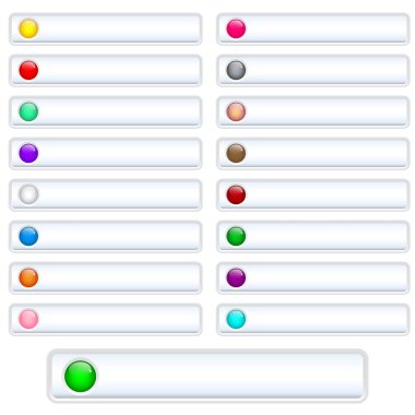Web buttons white clipart