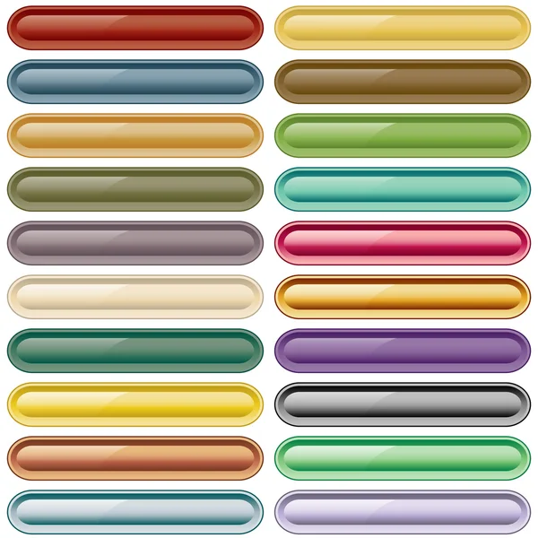 Web düğmeleri çeşitli renkler — Stok Vektör