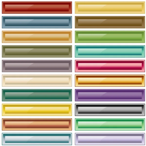 Web buttons assorted colors — Stock Vector