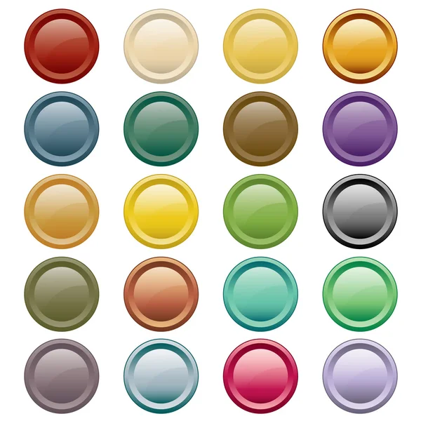 Веб-кнопки за кольорами — стоковий вектор
