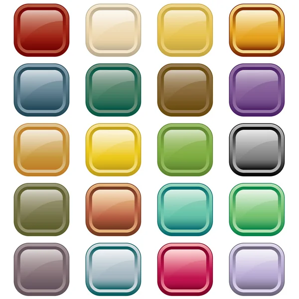Web-Buttons in verschiedenen Farben — Stockvektor