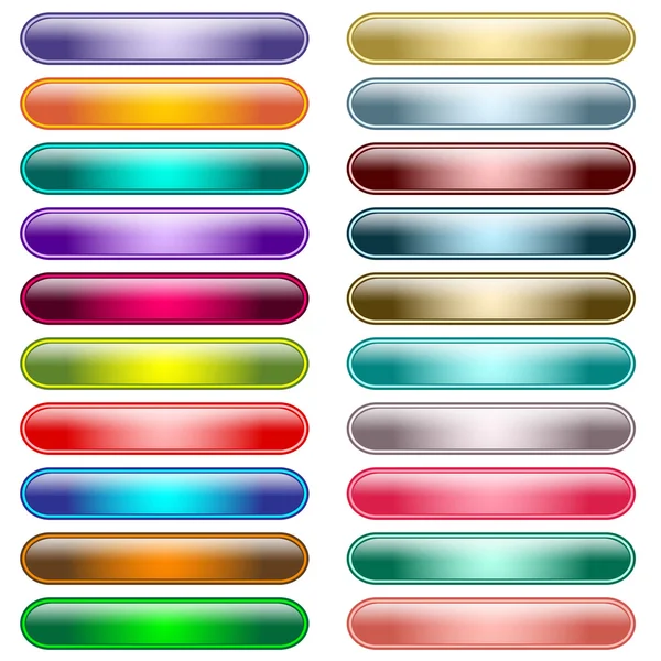 Web 20 glanzende knoppen geassorteerde kleuren — Stockvector