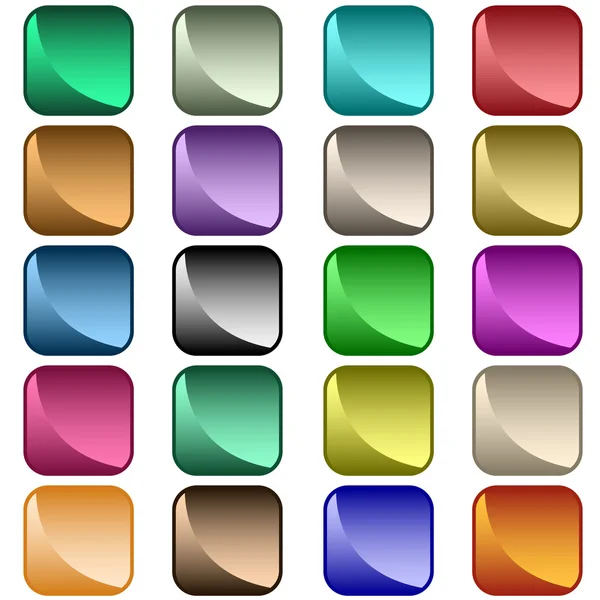 Boutons Web couleurs assorties — Image vectorielle