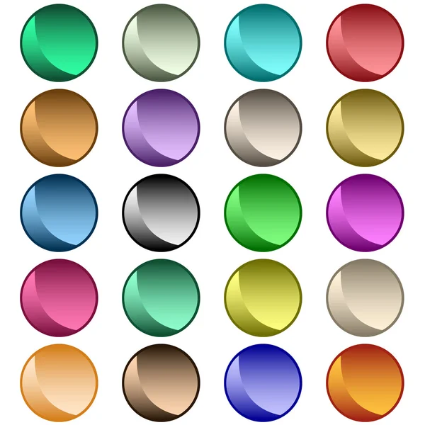 Web buttons assorted colors — Stock Vector