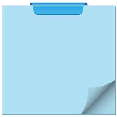 Notepad with page curl clipart