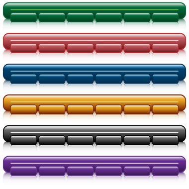 Web buttons navigation bars set clipart