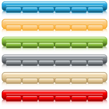 Web buttons navigation bars clipart