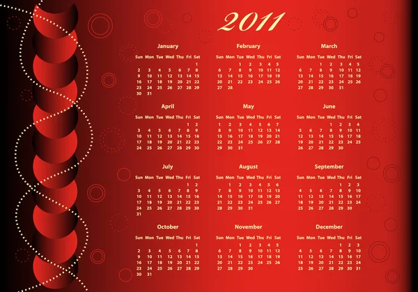 Kalenderjahr 2011 — Stockvektor