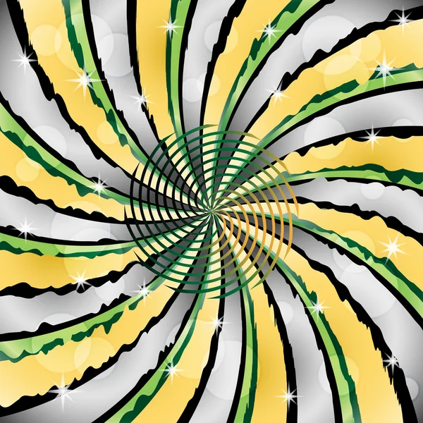 Sunburst with a center spiral — Stock Vector