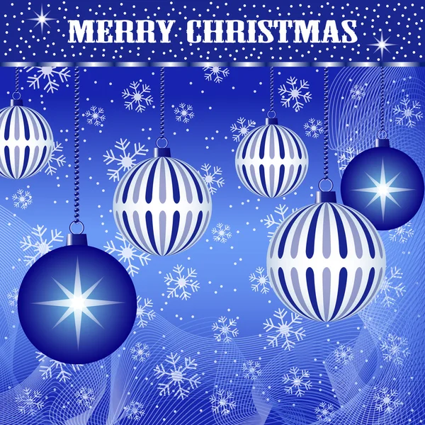 Bolas de Navidad decoración azul — Archivo Imágenes Vectoriales