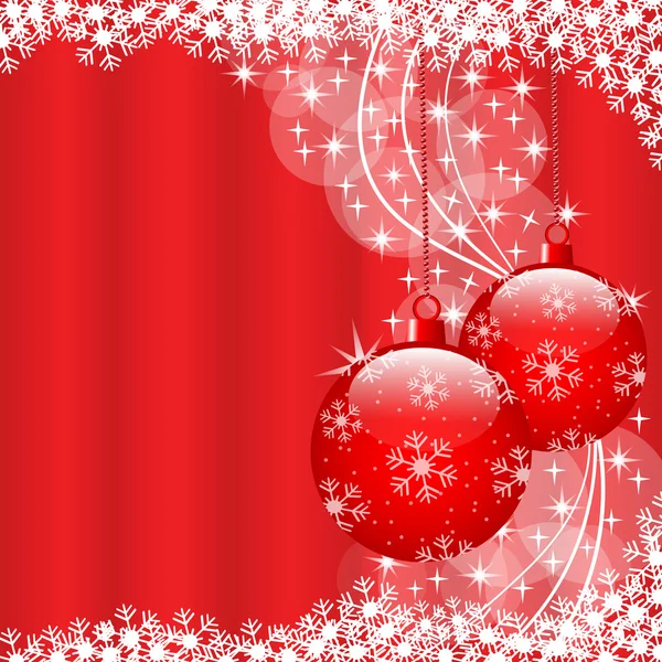 Christmas bollar röd — Stock vektor