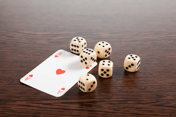 Ace and dices — Stock Photo, Image