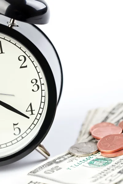 Stock image Alarm clock and money