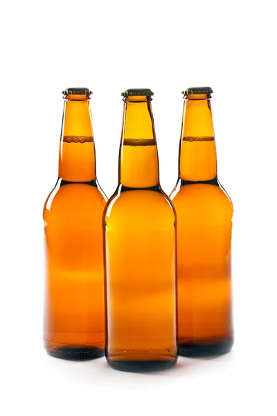 Bruine fles bier — Stockfoto