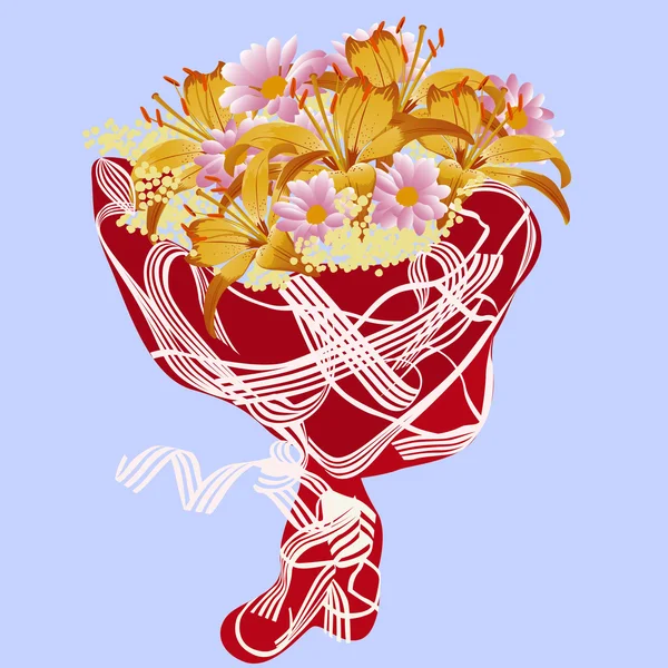 Bouquet de fleurs de mariage — Image vectorielle