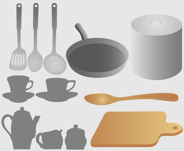 Set of kitchen accessories — Stock Vector