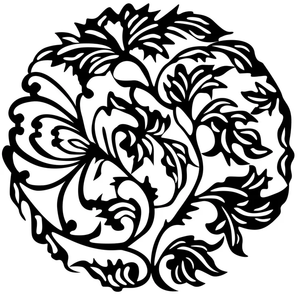 Flower tattoo. — Stock Vector