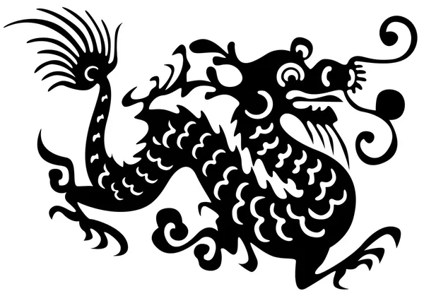 Tatuaje de dragones y aves . — Archivo Imágenes Vectoriales