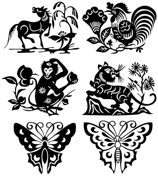 Tatuaje animales — Archivo Imágenes Vectoriales