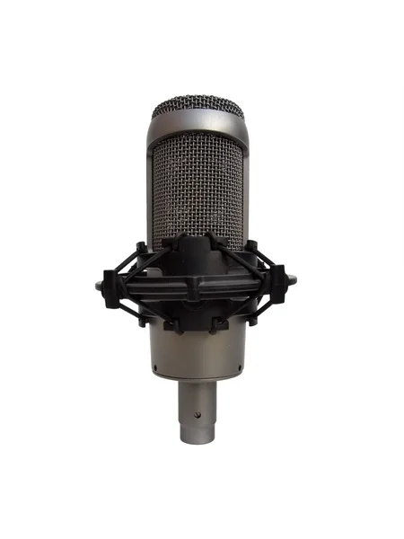 Estúdio microfone vocal isolado — Fotografia de Stock