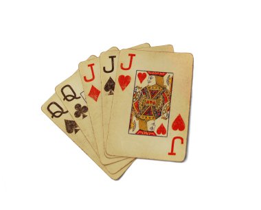 Vintage poker oyun kağıdı