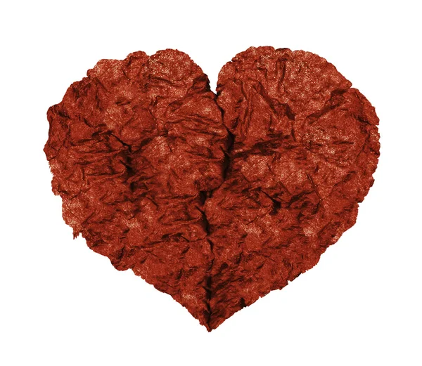 Röd grunge hjärta — Stockfoto