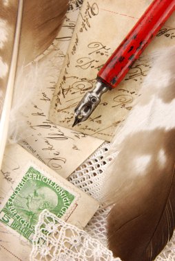 Vintage composition with pen clipart