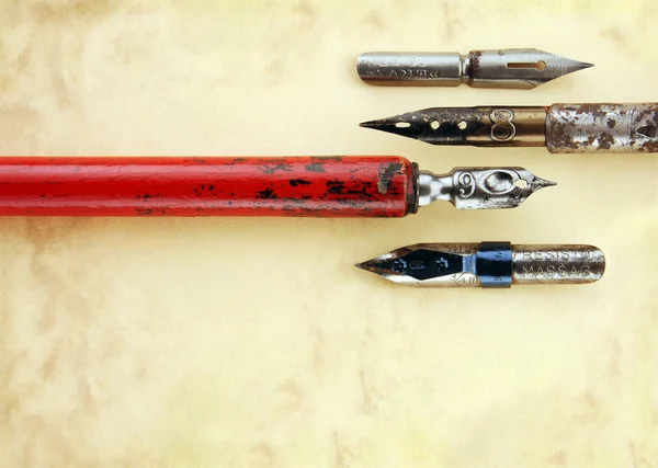 Bolígrafos antiguos — Foto de Stock