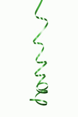 One curly green ribbo clipart