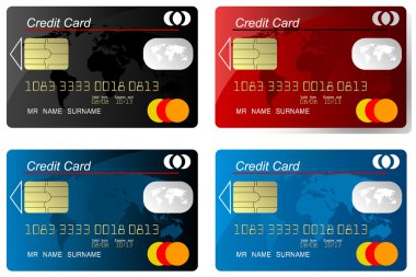 Set of credit card clipart