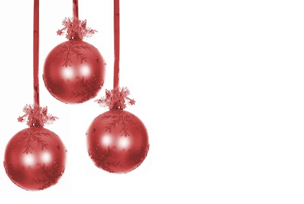 Σύνολο κόκκινη Χριστουγεννιάτικη μπάλα — Φωτογραφία Αρχείου