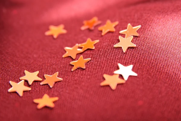 Fundo têxtil de seda com estrelas — Fotografia de Stock