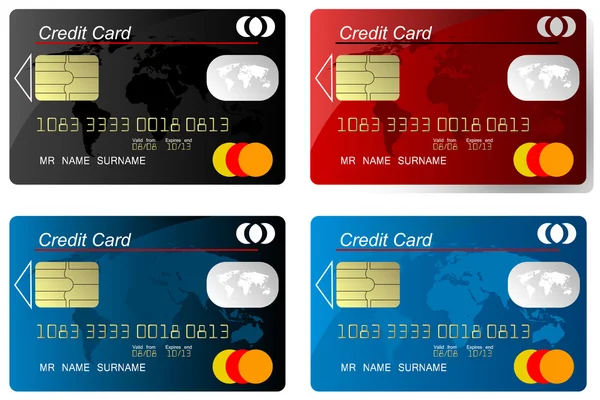 Kredi kartı dizi — Stok fotoğraf