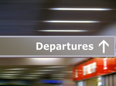 Tourist info signage departures clipart